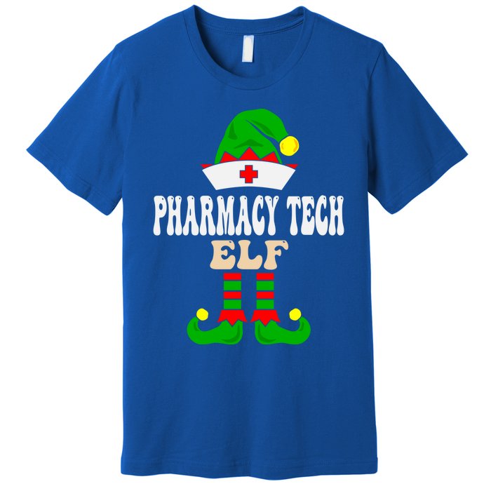 Pharmacy Tech Elf Xmas Matching Family Group Christmas Party Meaningful Gift Premium T-Shirt