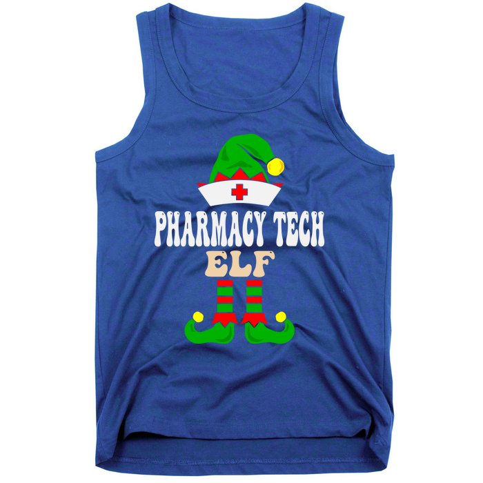 Pharmacy Tech Elf Xmas Matching Family Group Christmas Party Meaningful Gift Tank Top