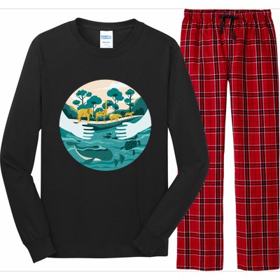 Protect The Environt Save Our Oceans Wildlife Earth Day Meaningful Gift Long Sleeve Pajama Set