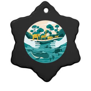 Protect The Environt Save Our Oceans Wildlife Earth Day Meaningful Gift Ceramic Star Ornament