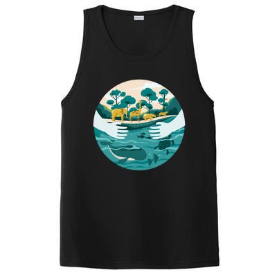 Protect The Environt Save Our Oceans Wildlife Earth Day Meaningful Gift PosiCharge Competitor Tank