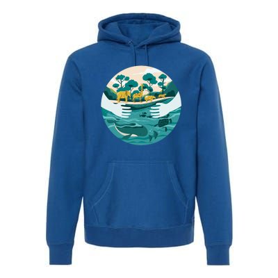 Protect The Environt Save Our Oceans Wildlife Earth Day Meaningful Gift Premium Hoodie