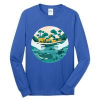 Protect The Environt Save Our Oceans Wildlife Earth Day Meaningful Gift Tall Long Sleeve T-Shirt