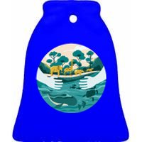 Protect The Environt Save Our Oceans Wildlife Earth Day Meaningful Gift Ceramic Bell Ornament