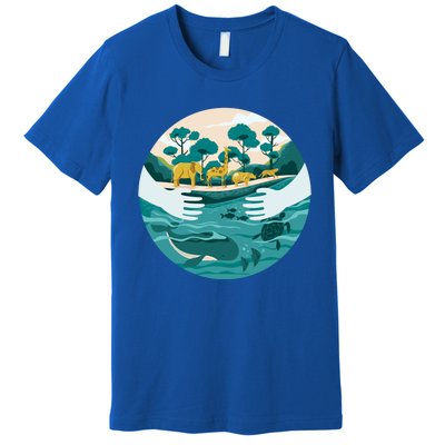 Protect The Environt Save Our Oceans Wildlife Earth Day Meaningful Gift Premium T-Shirt