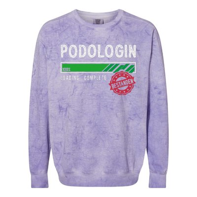 Podologist Training Exam Passed Colorblast Crewneck Sweatshirt