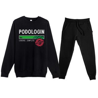 Podologist Training Exam Passed Premium Crewneck Sweatsuit Set