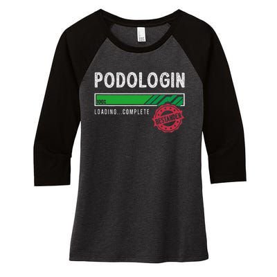 Podologist Training Exam Passed Women's Tri-Blend 3/4-Sleeve Raglan Shirt