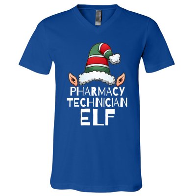 Pharmacy Technician Elf Funny Christmas Holidays Xmas Gift Meaningful Gift V-Neck T-Shirt