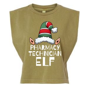 Pharmacy Technician Elf Funny Christmas Holidays Xmas Gift Meaningful Gift Garment-Dyed Women's Muscle Tee