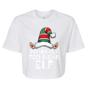 Pharmacy Technician Elf Funny Christmas Holidays Xmas Gift Meaningful Gift Bella+Canvas Jersey Crop Tee