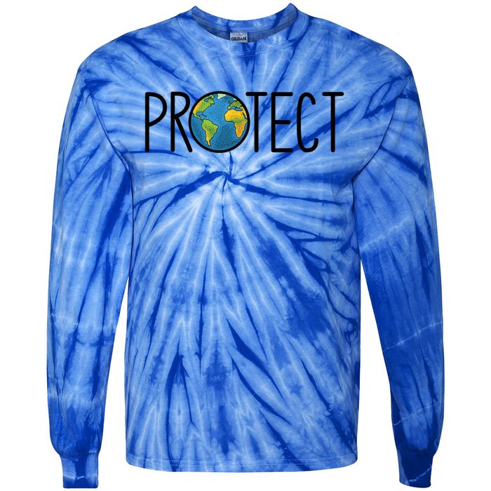 Protect The Earth Earth Day Save Our Planet Cool Gift Tie-Dye Long Sleeve Shirt