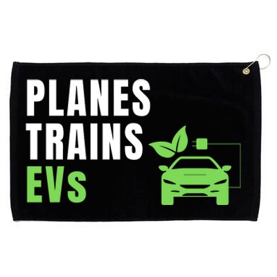 Planes Trains & ECars EV Owner Drive EVs Funny Electric Car Grommeted Golf Towel