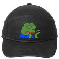 Pepehands Twitch Emote 7-Panel Snapback Hat