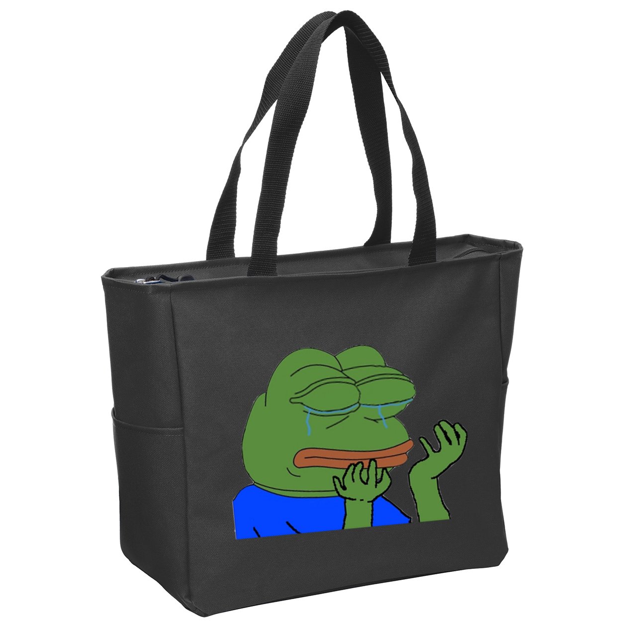 Pepehands Twitch Emote Zip Tote Bag