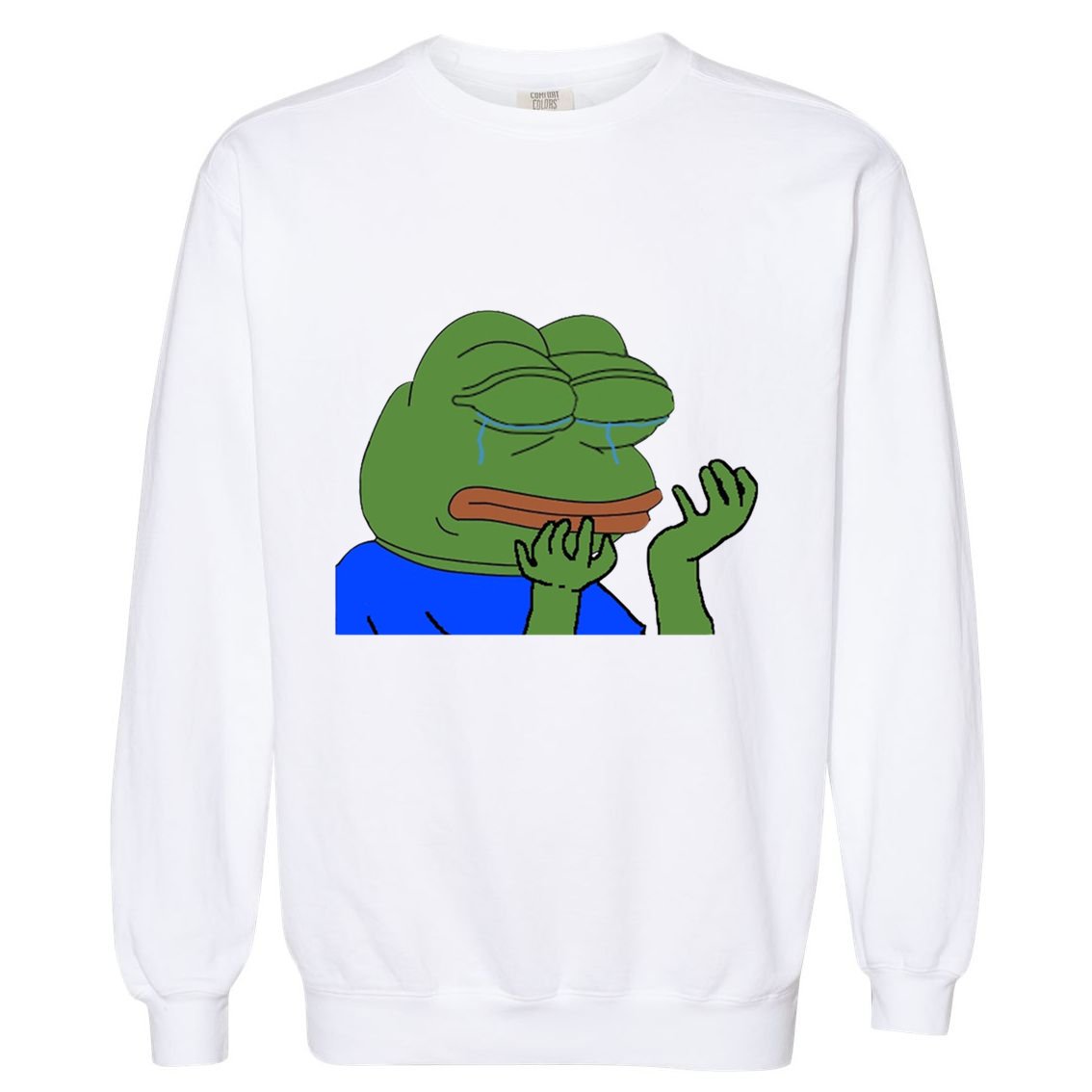 Pepehands Twitch Emote Garment-Dyed Sweatshirt