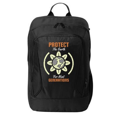 Protect The Earth For Next Generation City Backpack