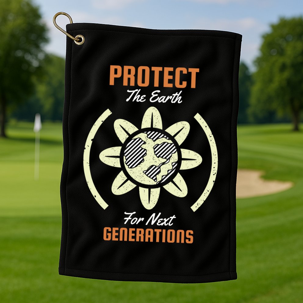 Protect The Earth For Next Generation Golf Towel