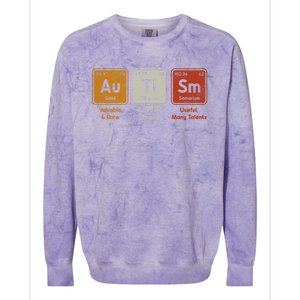 Periodic Table Elets Neurodiversity Autism Awareness Gift Colorblast Crewneck Sweatshirt