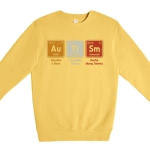 Periodic Table Elets Neurodiversity Autism Awareness Gift Premium Crewneck Sweatshirt