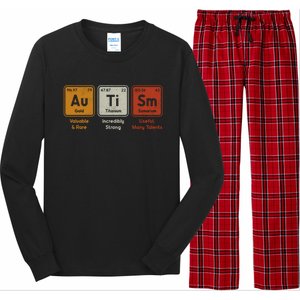 Periodic Table Elets Neurodiversity Autism Awareness Gift Long Sleeve Pajama Set