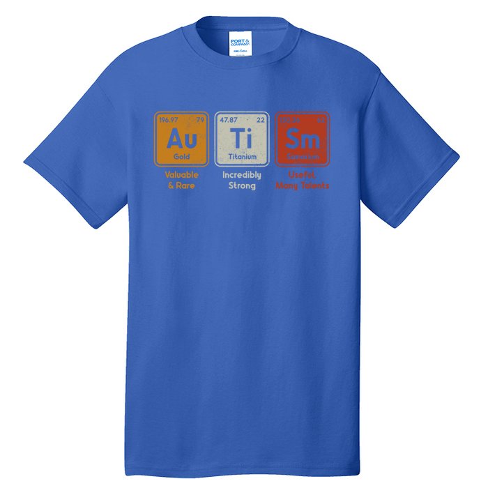 Periodic Table Elets Neurodiversity Autism Awareness Gift Tall T-Shirt