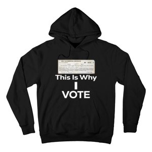 Poll Tax Exemption Certificate This Is Why I Vote Hoodie