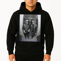 President Trump Elon Musk Funny Meme Knocking On Door Hoodie