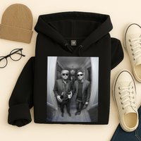 President Trump Elon Musk Funny Meme Knocking On Door Hoodie