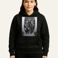 President Trump Elon Musk Funny Meme Knocking On Door Hoodie