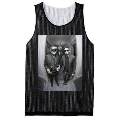 President Trump Elon Musk Funny Meme Knocking On Door Mesh Reversible Basketball Jersey Tank