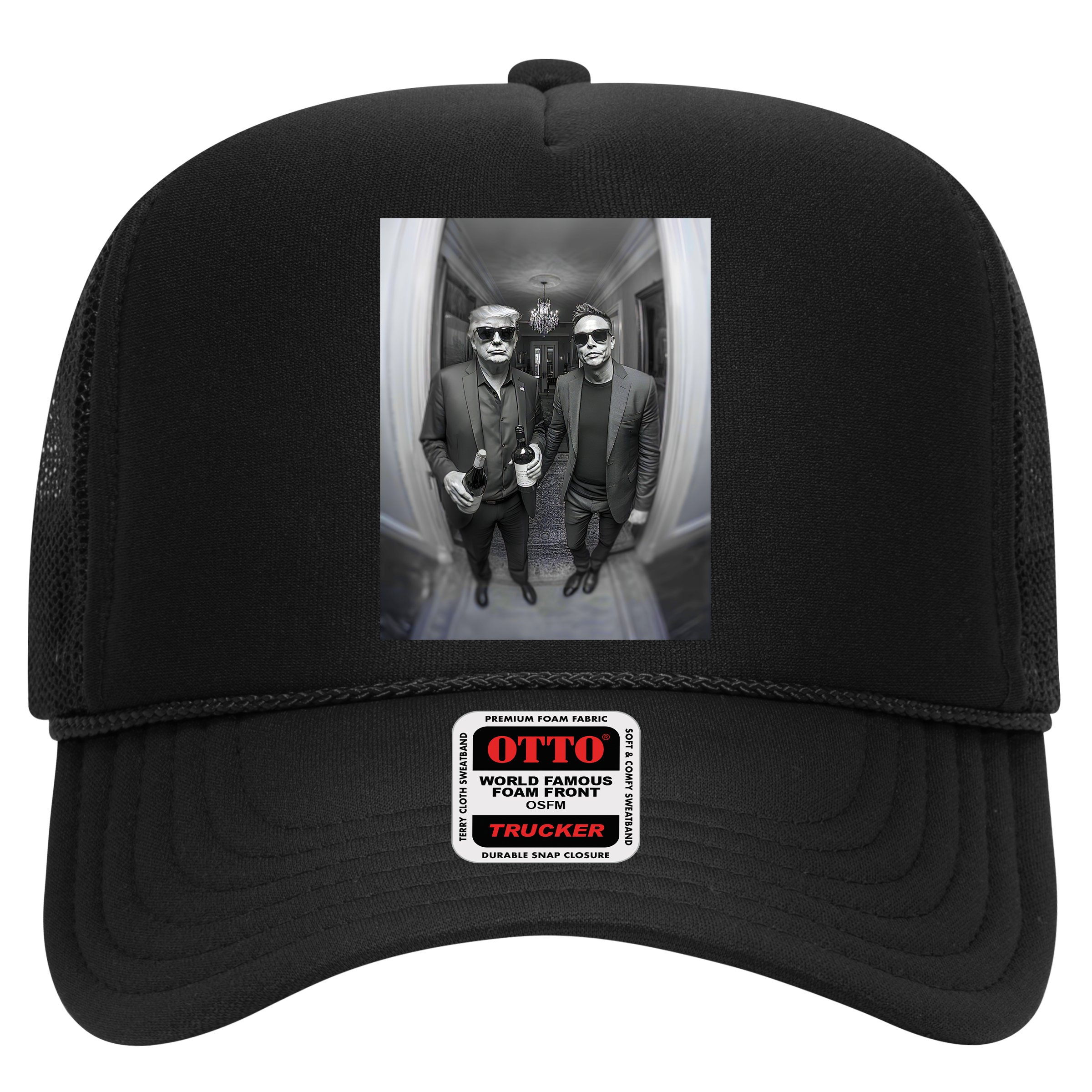 President Trump Elon Musk Funny Meme Knocking On Door Hat