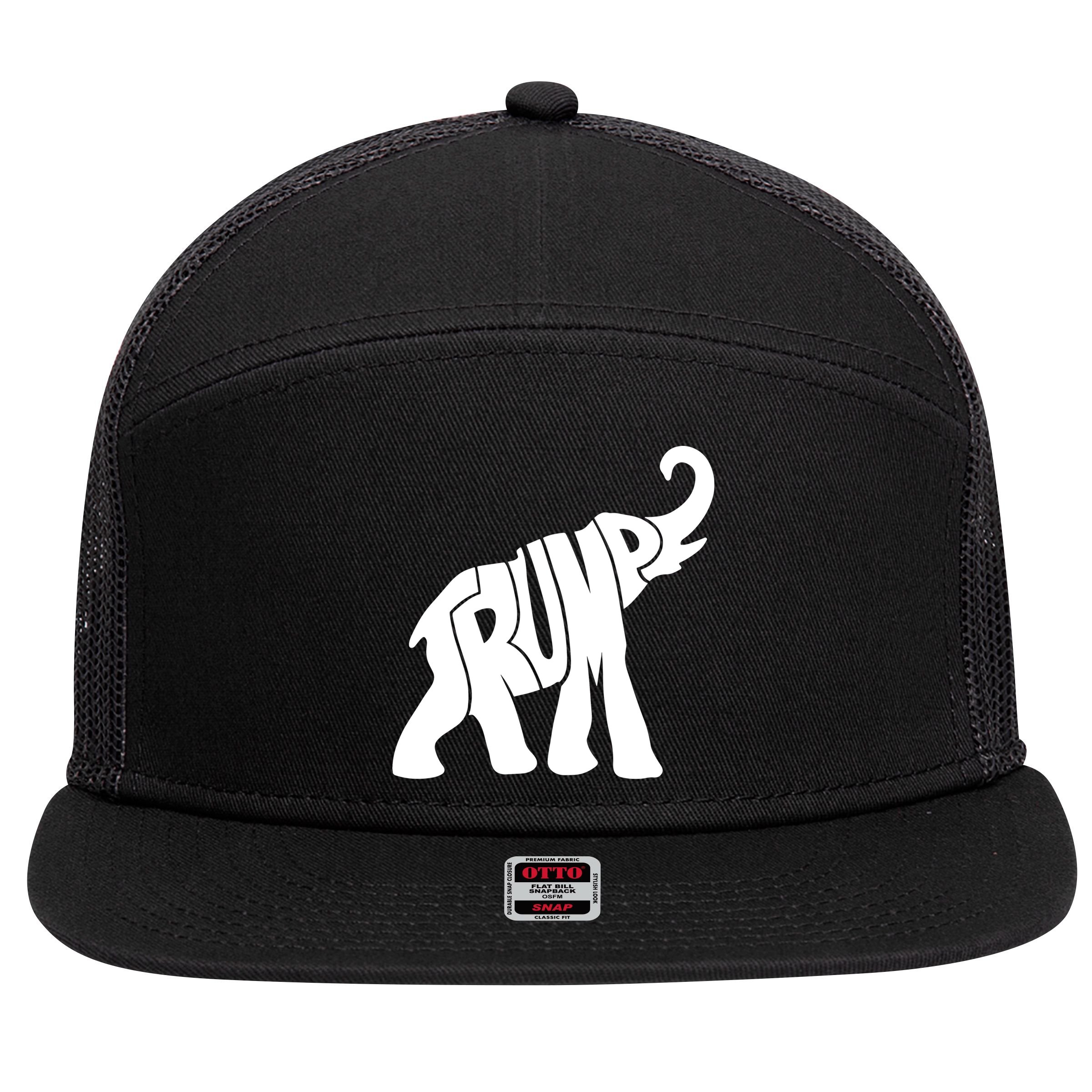Pro Trump Elephant 7 Panel Mesh Trucker Snapback Hat