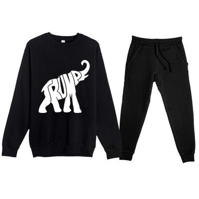 Pro Trump Elephant Premium Crewneck Sweatsuit Set