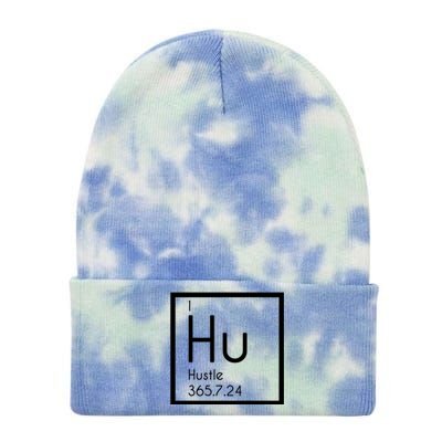 Periodic Table Elet Hustle Great Gift For The Entrepreneur Tie Dye 12in Knit Beanie