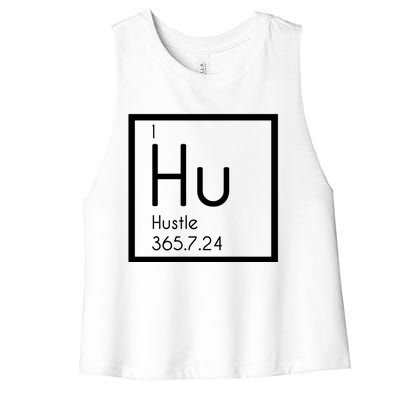 Periodic Table Elet Hustle Great Gift For The Entrepreneur Women's Racerback Cropped Tank