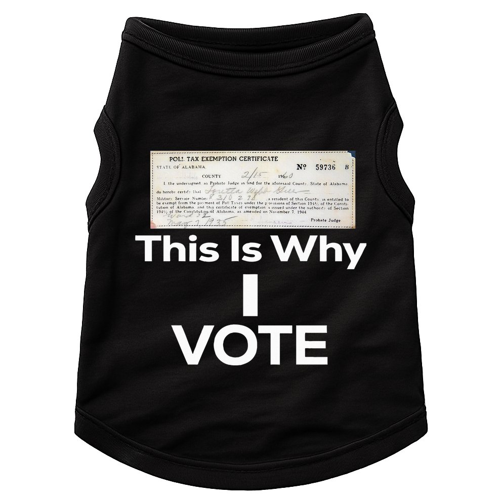 Poll Tax Exemption Certificate This Is Why I Vote Doggie Tank