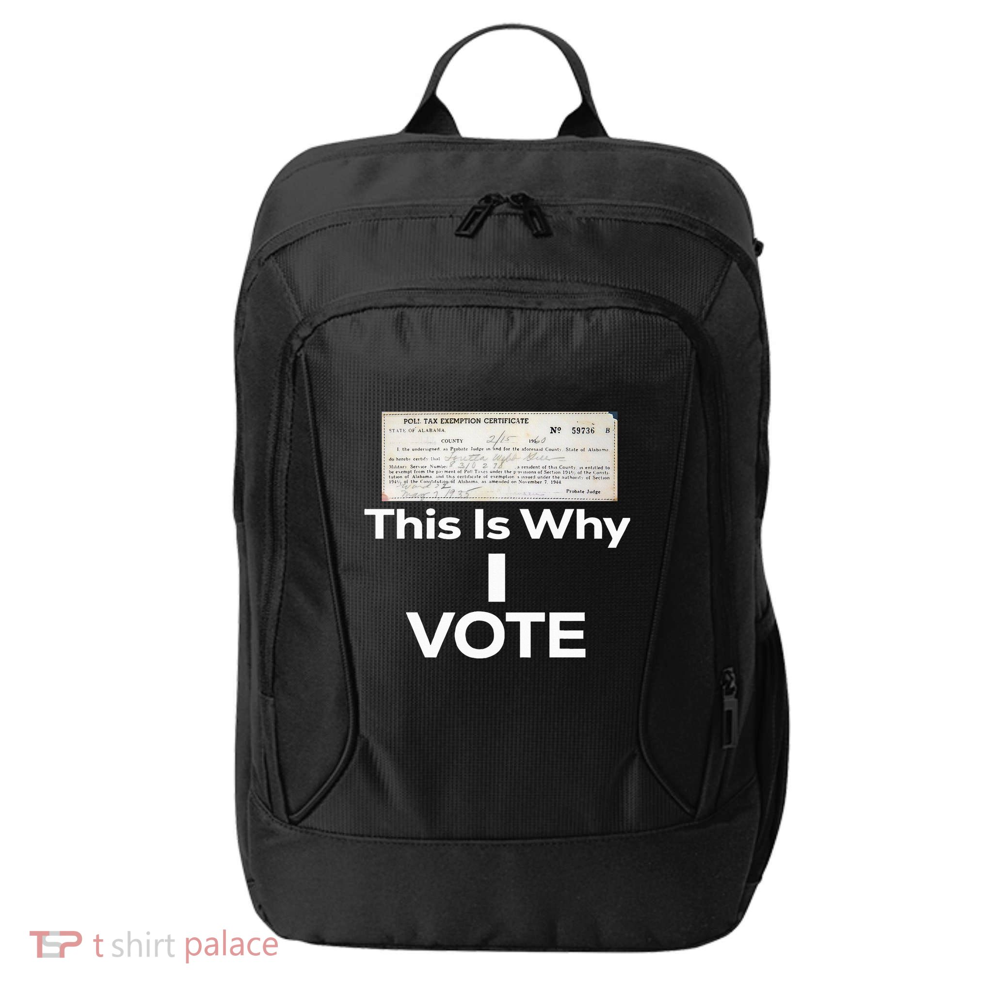Poll Tax Exemption Certificate This Is Why I Vote City Backpack