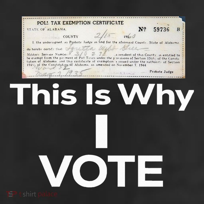 Poll Tax Exemption Certificate This Is Why I Vote 11oz C Handle Ceramic Mug