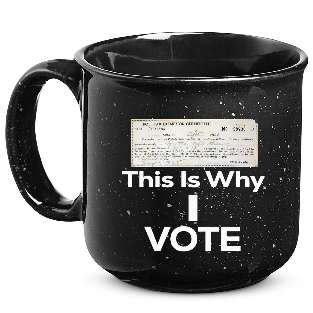 Poll Tax Exemption Certificate This Is Why I Vote 15oz Campfire Ceramic Mug