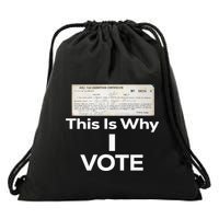 Poll Tax Exemption Certificate This Is Why I Vote Drawstring Bag