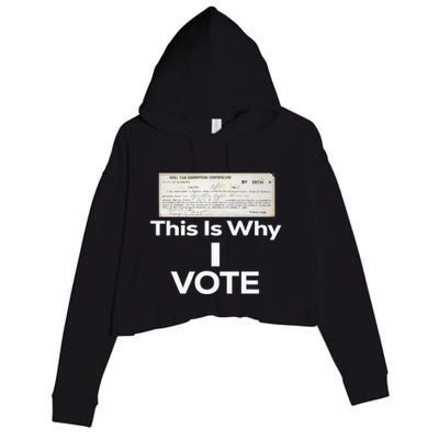 Poll Tax Exemption Certificate This Is Why I Vote Crop Fleece Hoodie