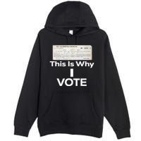 Poll Tax Exemption Certificate This Is Why I Vote Premium Pullover Hoodie