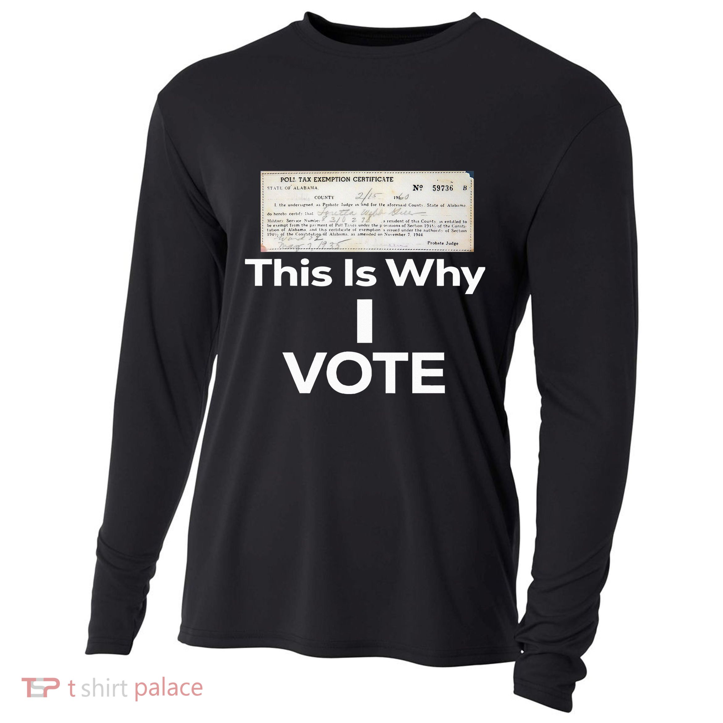 Poll Tax Exemption Certificate This Is Why I Vote Cooling Performance Long Sleeve Crew