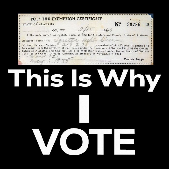 Poll Tax Exemption Certificate This Is Why I Vote Youth Performance Sprint T-Shirt