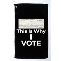 Poll Tax Exemption Certificate This Is Why I Vote Golf Towel