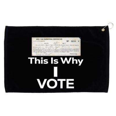 Poll Tax Exemption Certificate This Is Why I Vote Grommeted Golf Towel