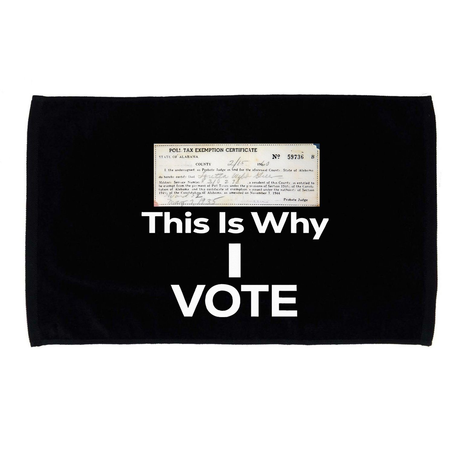 Poll Tax Exemption Certificate This Is Why I Vote Microfiber Hand Towel