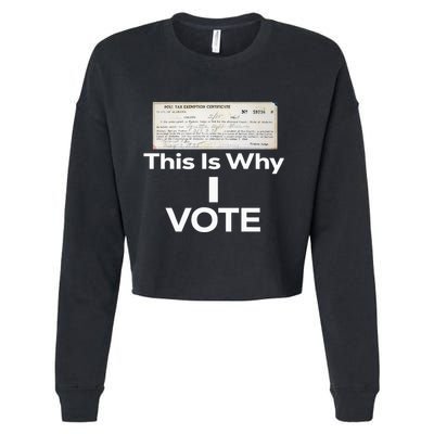 Poll Tax Exemption Certificate This Is Why I Vote Cropped Pullover Crew