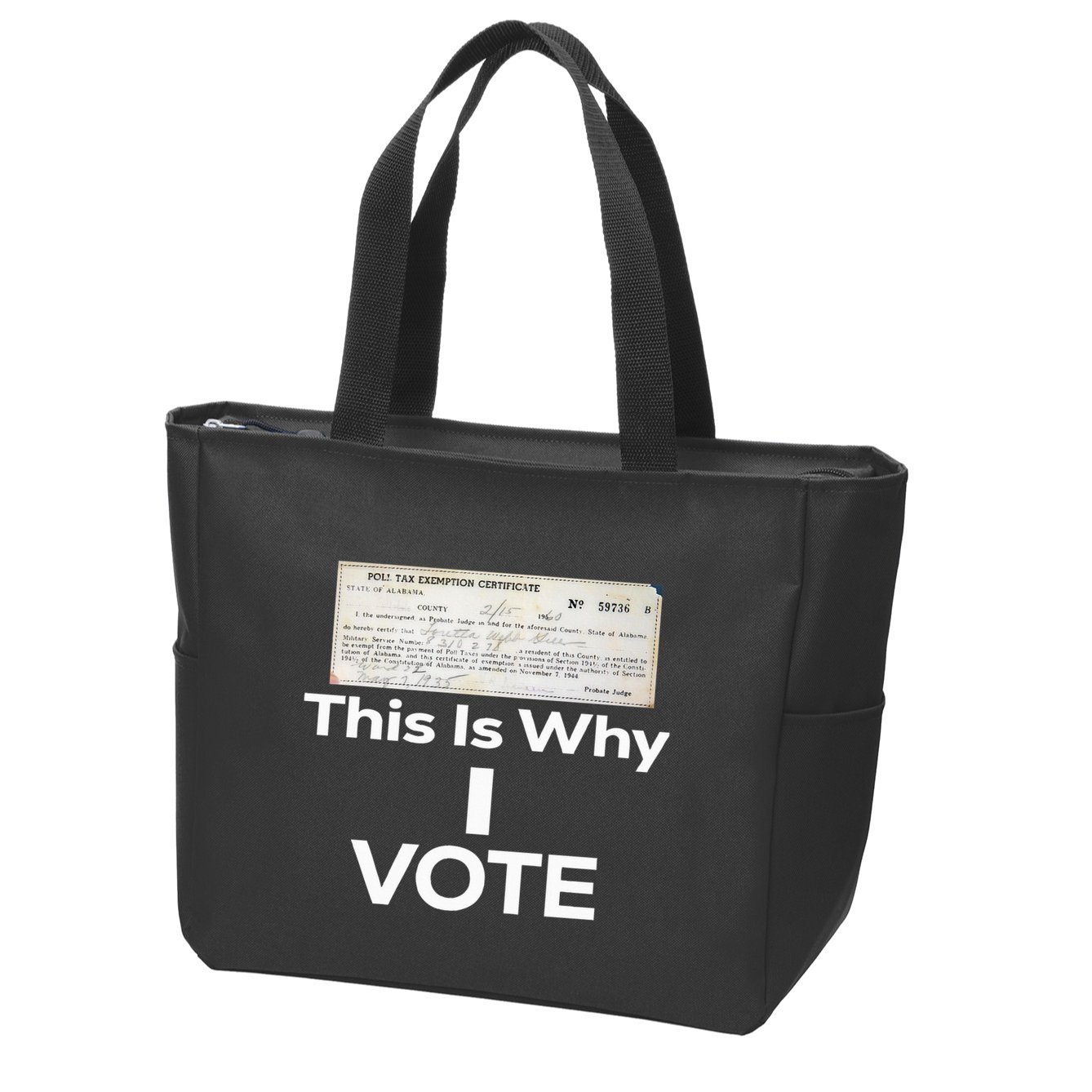 Poll Tax Exemption Certificate This Is Why I Vote Zip Tote Bag
